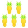 5 Stück entzückende Ananas-Silikonverschlüsse für Weinflaschen – bewahrt sicher das Aroma