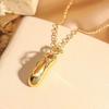 Ballet Shoe Pendant Necklace for Women Personality Copper Dance Clavicle Chain High-end Dainty Elegant Jewelry Gift Accessories