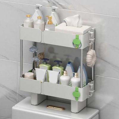 Toilet Tank Storage Rack Bathroom Organizer Shelf Bathroom Storage Rack with Capacity Strong Load-bearing for Toilet Tank