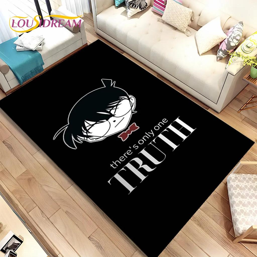 Anime Detective Conan Cartoon Area Rug Large,Carpet Rug for Living Room Bedroom Sofa Doormat Decoration,  Kid Non-slip Floor Mat
