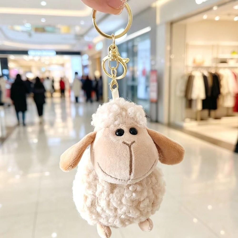 Lamb Sheep Plush Pendant Cartoon Soft Lamb Doll Ornament Mini Sheep Plush Keychain Kids Gift