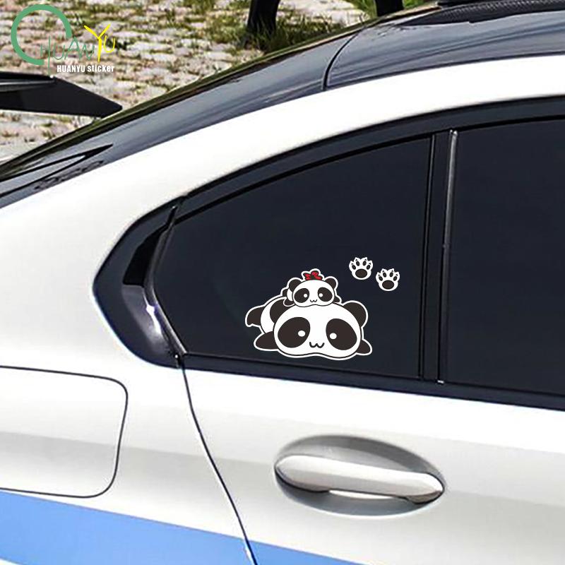 Cartoon cute panda car windows, motorcycle bumpers, luggage compartments, notebook stickers, stickers