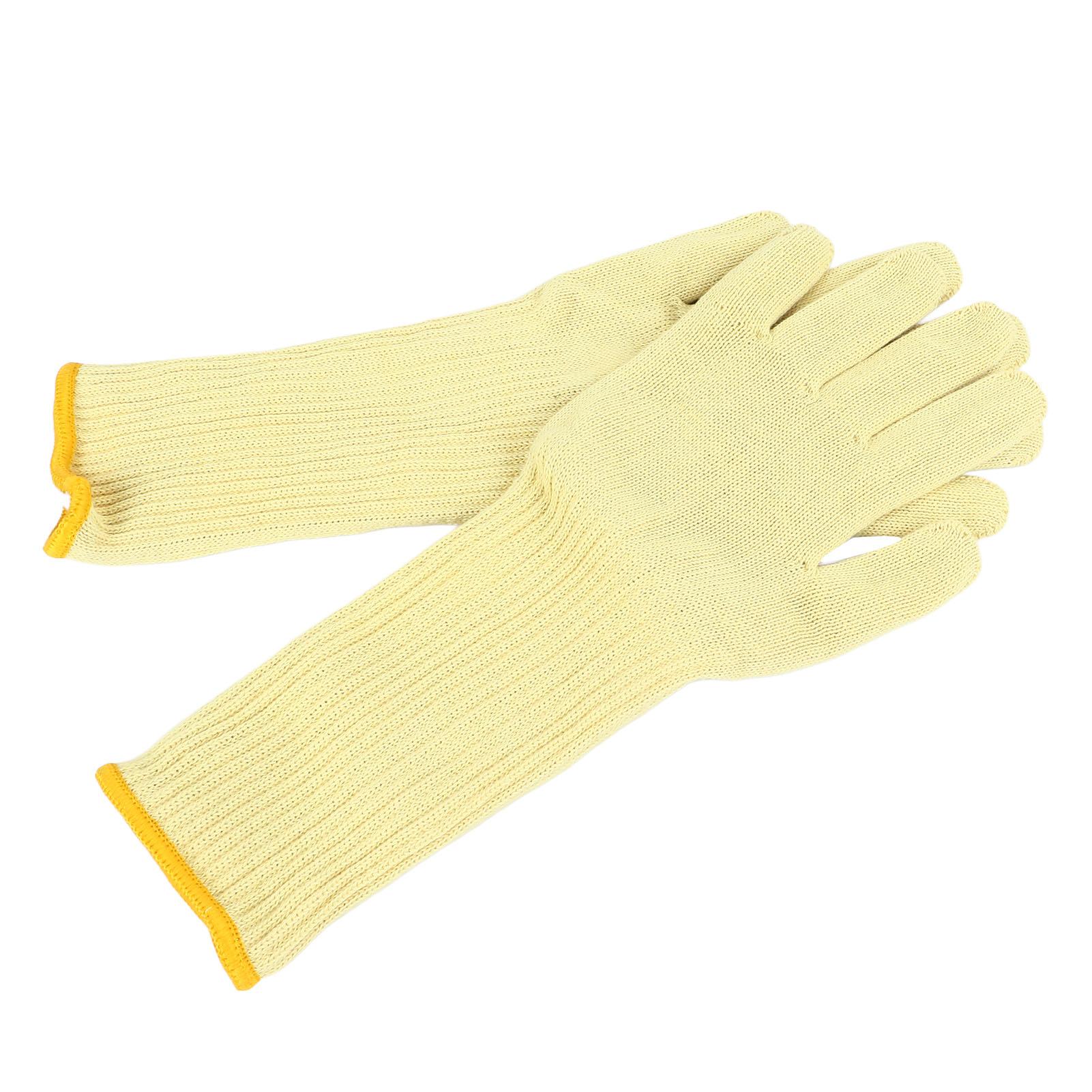 

1 Pair Oven Mitts Double Layer Aramid Fiber 300 celsius High Temperature Resistant Knit Flexible Baking