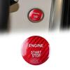 Push Start Button Sticker Trim , Carbon Fiber Look Cover with Adhesive Fit Car Interior Engine Start Stop Button Cover