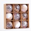 Christmas Decorations Christmas Ball Champagne Color Pendant 8cm Ball Gift Box Window Scene Layout Party Supplies