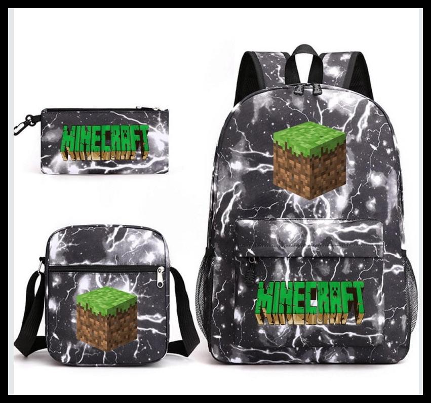 Student Schoolbag Cartoon Backpack Set 3D Digital Printing Backpack