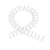 20Pcs Spiral Binding Coils 30 Sheet ABS Plastic Spiral Binding Spines for Stationery Work White