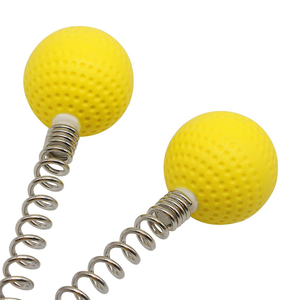 SinLoon Massager Ball Hammer Hammer Stick Manual Beat Golf Ball Massage Back Shoulder Massage Full Body Fatigue Pain Relief (2 Pack) (Yellow)