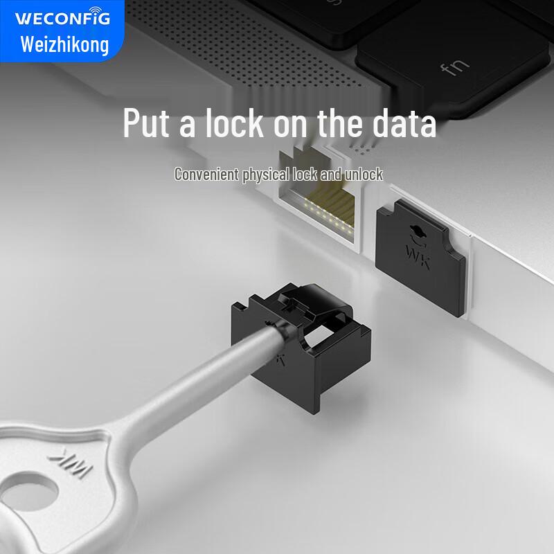 Weizhikong RJ45 Network Port Lock Plugs (1000 Pcs with 10 Keys)