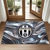 Juventus FC Design Crystal Velvet Rug Soft Decorative Mat for Bedroom Entrance