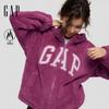 Gap Women's Cozy Embroidered Loose-Fit Hooded Sweatshirt