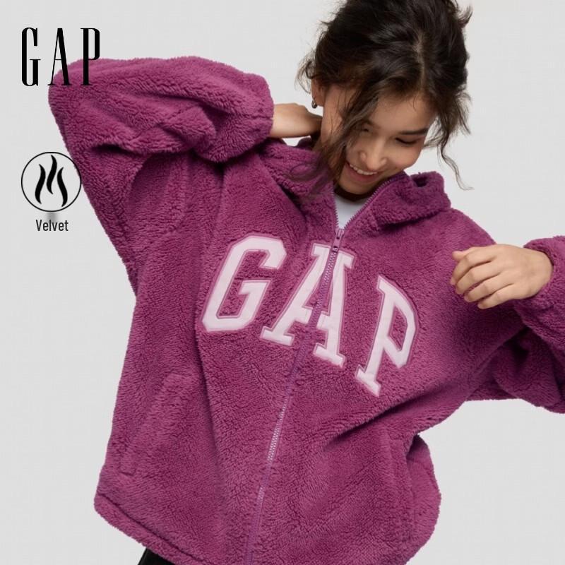 Gap Women's Cozy Embroidered Loose-Fit Hooded Sweatshirt