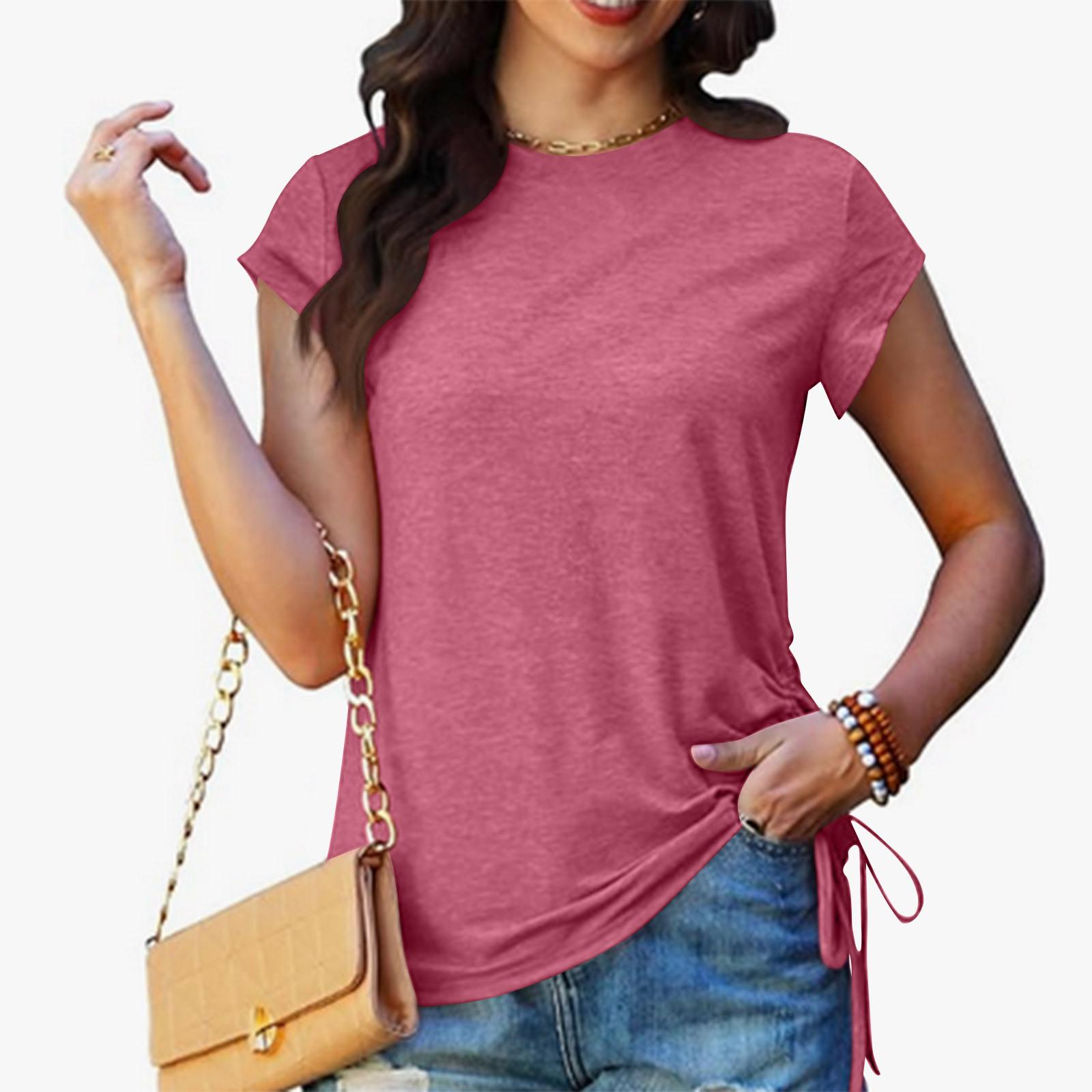 

Women s Fashionable Casual Round-neck Pullover Sleeveless Top XL кавун червоний колір