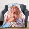 Taylor Swift Magazine Cover Blanket Soft Throw Blanket For Home Bedroom Bed Sofa Travel Office Solid Christmas Blanket