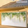 2D Green Vine Bulb Light Brick Wall Background Cloth Live Stream Portrait Backdrop
