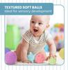 6PCS Textured Balls for Baby Sensory Play 6-12 Months, Activity Multi Soft Ball, Montessori Shower Toys for Toddlers 1-3 Years