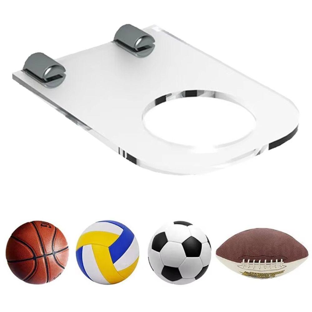 Transparent Basketball Bracket Holds Space Saving Soccer Display Rack  Volleyball Rugby