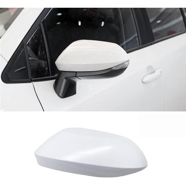 Side Mirror Cap,Car Side Wing Mirror Cover Caps for 2020 2021 2022 Toyota Corolla Replacement 87915-52251 (White, Left (Driver) Side) Left (Driver) Side белый