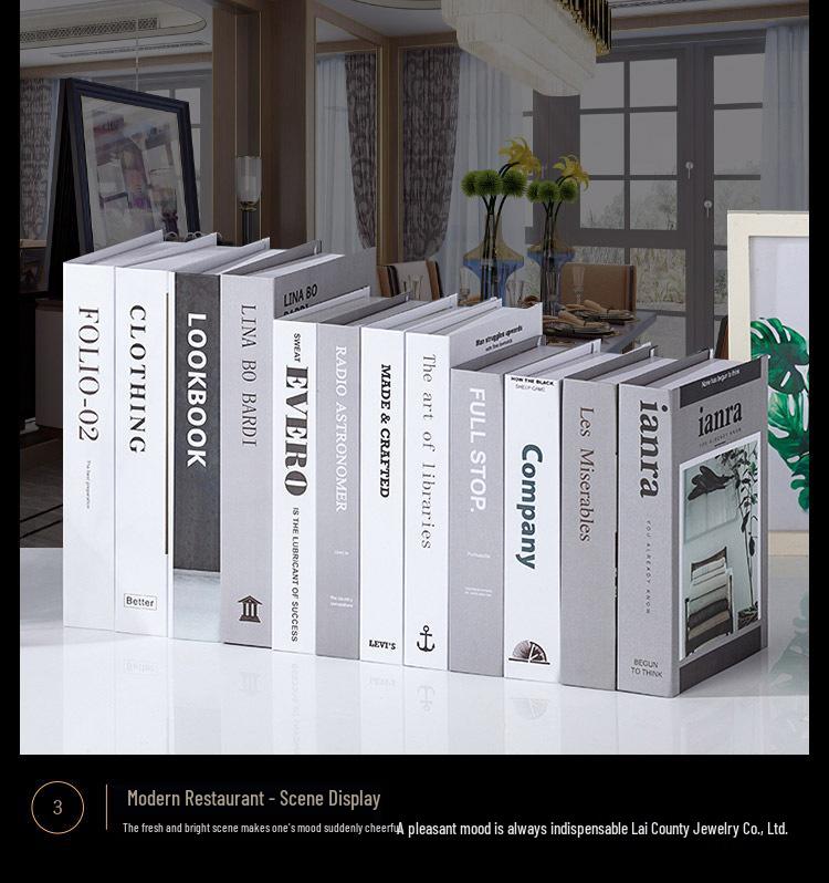 Minimalist Faux Book Decor for Living Room Display