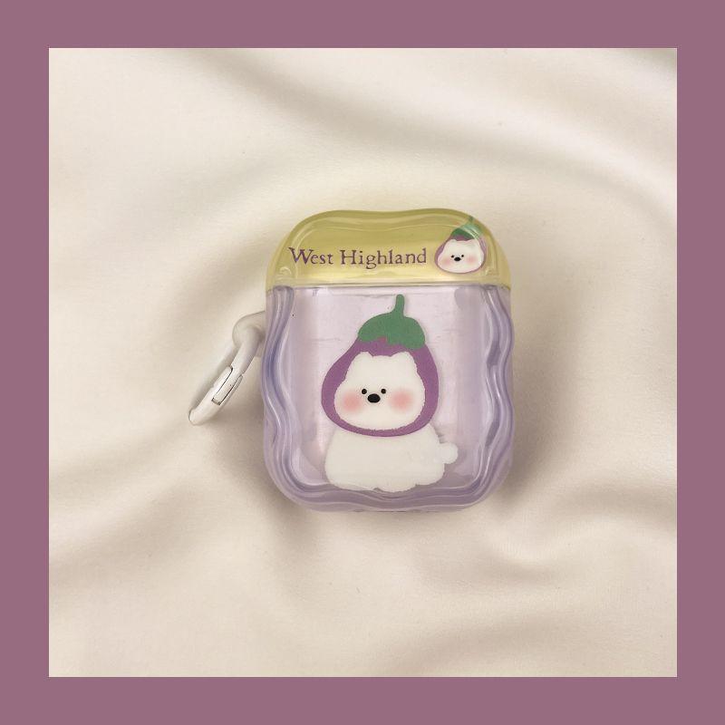 

Чехол для Airpod3 для Apple Pro Чехол для наушников Второе поколение Беспроводной Bluetooth Третье поколение Aipods2 Поколение Airpodpro Четвертое поколение 5 AirPods 4 [Eggplant West Highland Puppy] Send Hook