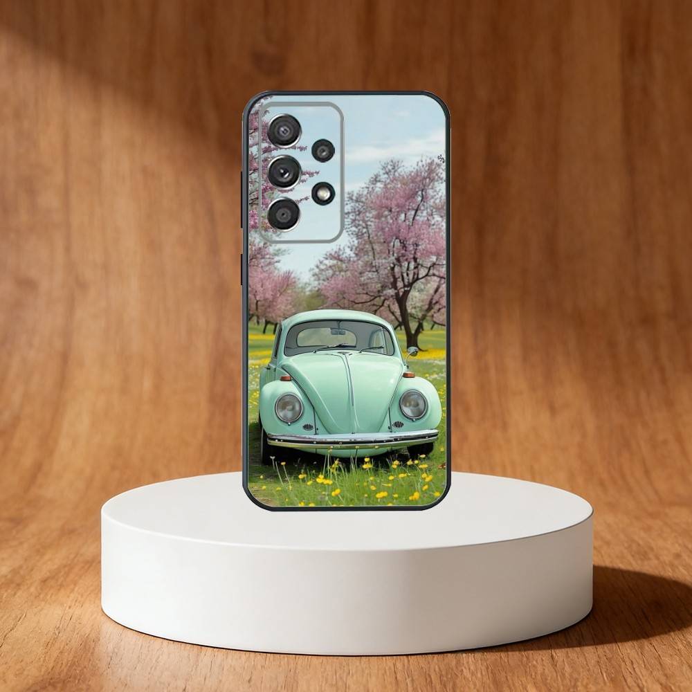 C-Car B-Beetle Phone Case For Samsung S25,S24,S21,S22,S23,S30,Ultra,S20,Plus,Fe,Note,10,9,5G Black Cover