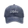 Spring new British retro letter embroidered baseball cap trendy men and women casual washed old soft top cap