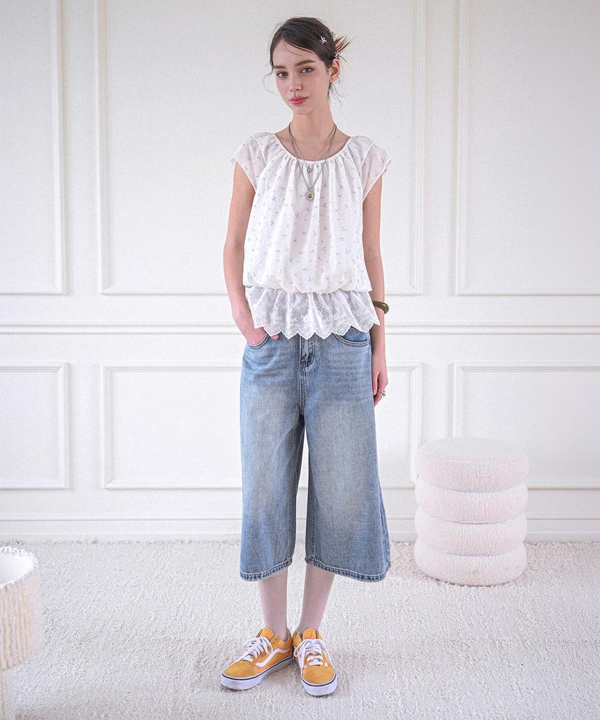 KOOLKITTEN Baggy Washed Wide Denim Pants 2 Colors