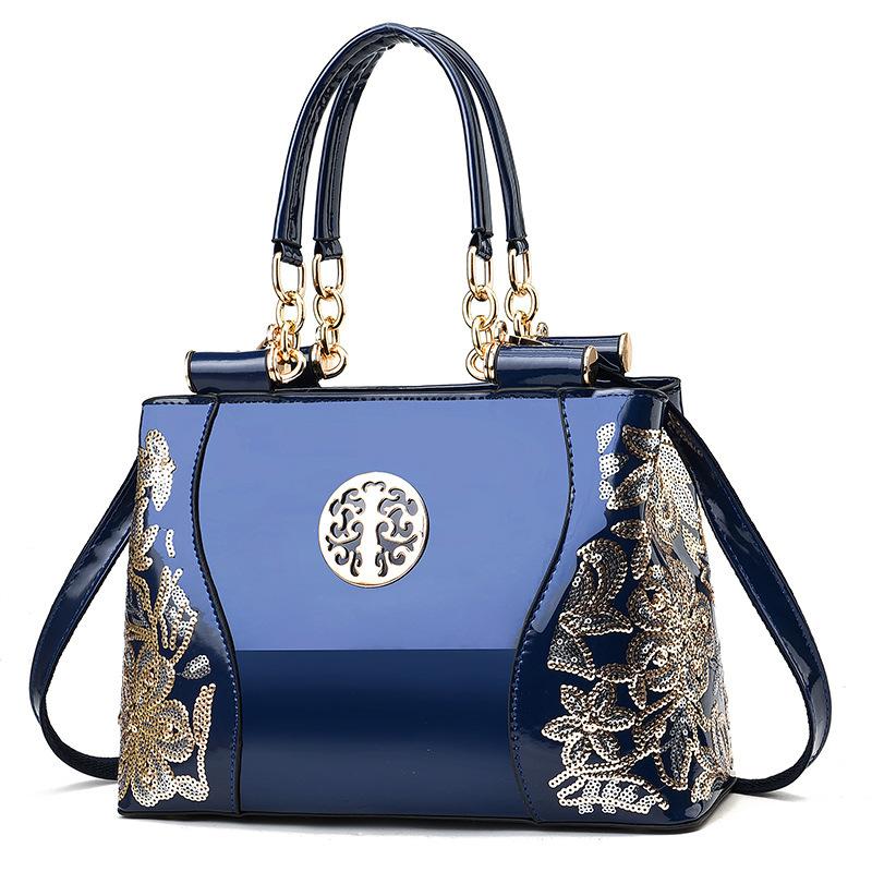 Aliwood Stickerei frauen Tasche Europa Trendy Luxus Handtaschen Leder Schulter Taschen Große Kapazität Frauen Umhängetaschen