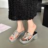 Summer Gladiator Women's Platform Slippers Fashion Open Toe Wedges Heel Slides Casaul Outdoor Beach Vacation Footwear