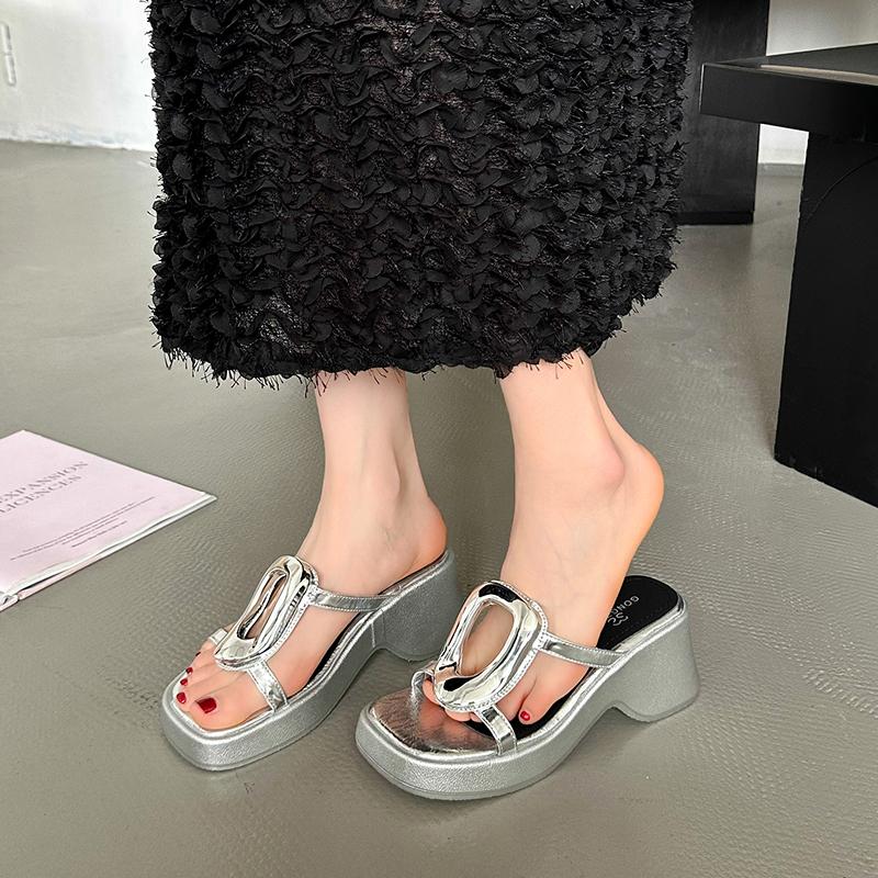 Summer Gladiator Women's Platform Slippers Fashion Open Toe Wedges Heel Slides Casaul Outdoor Beach Vacation Footwear