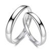 S999 Sterling Silver Couple Rings, Unisex Pair with Polished Plain Band, Unique Design, Light Luxury Pure Silver.