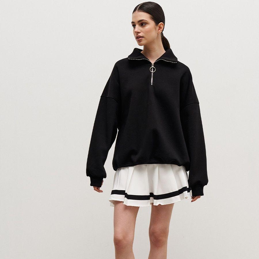 GMXIA Límec Mikina Podzim a Zima Dámský Unisex Styl Móda Streetový Trend Volná Klopa Zip Mikina