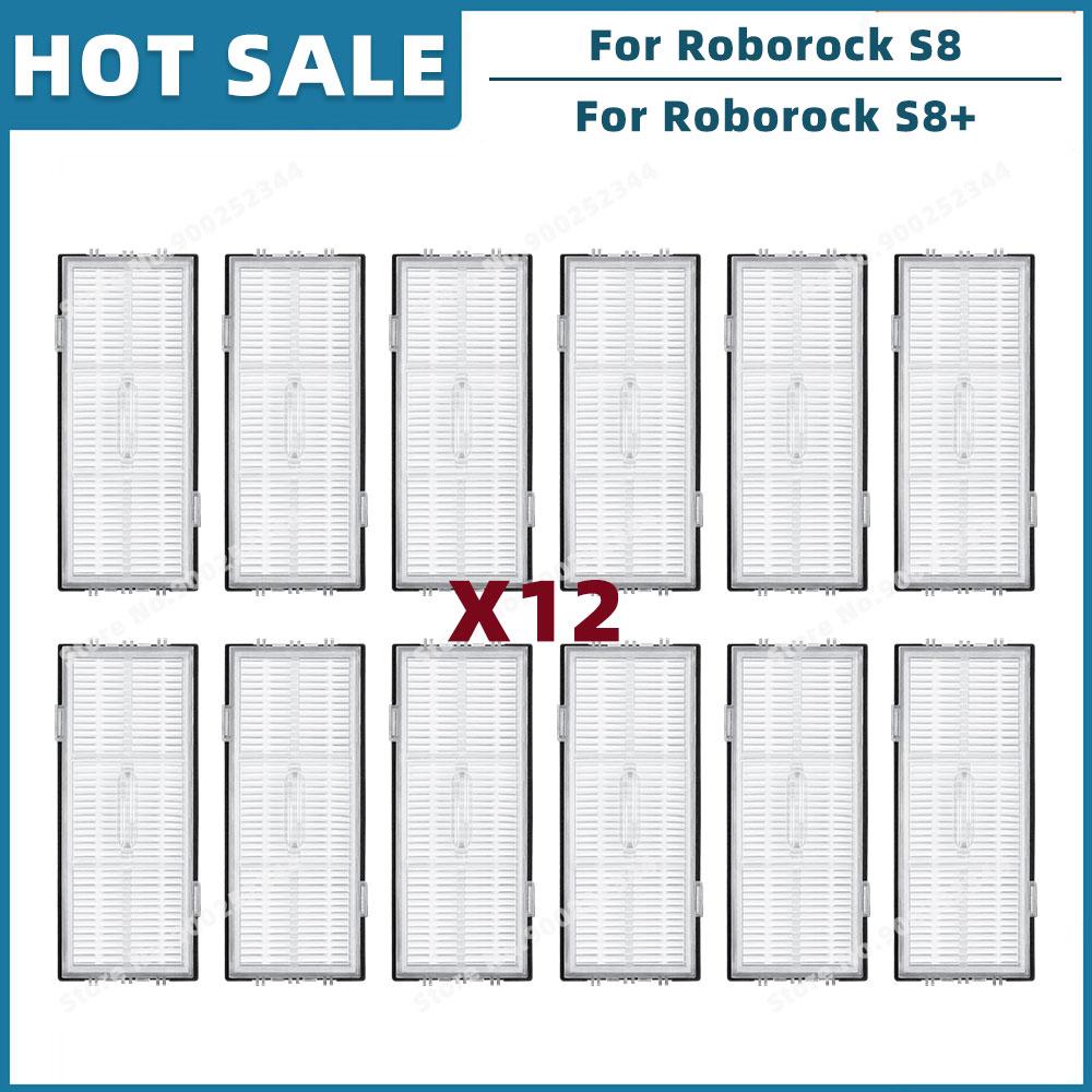 Compatible For Roborock S8 / S8 Plus Replacement Spare Parts Roller Main Side Brush Hepa Filter Mop Cloth Dust Bag Accessories