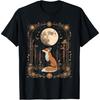 Mystic Moon and Moonphase Fox Mystical Flowers Aesthetic T-Shirt