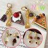Creative Unique Doughnut Bread Coffee Phone Charm Strap Pendant Lanyard Simulated Food Toys Keychain Bag Accessories Gift