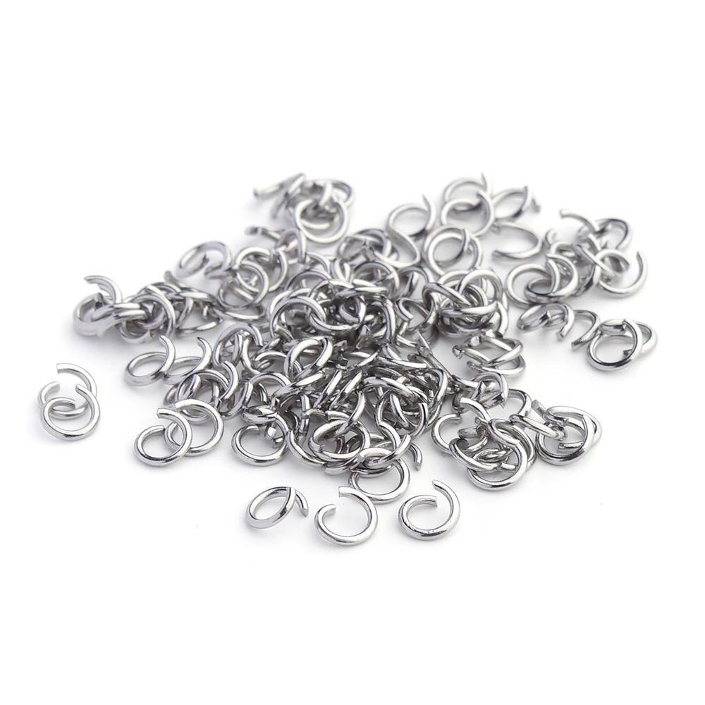 8mm Stainless Steel Opening Rings for DIY Keychains Making Jewelry Findings Supplies Loops Split Rings Connectors