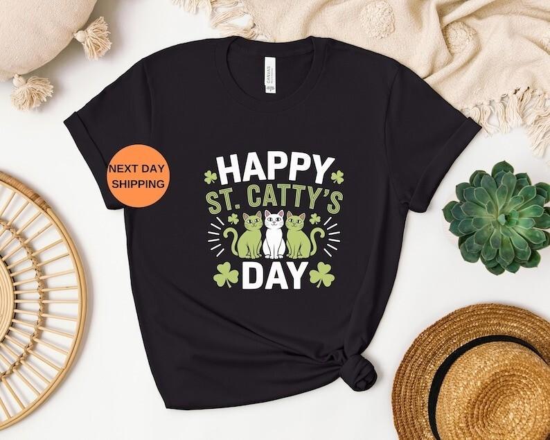 

St. Patrick039;s Day Cat T-Shirt Cat Love Saint Paddy039;s Day Shirt Unisex T-Shirt XXXXL