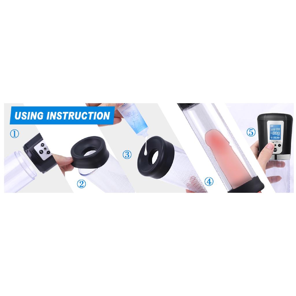 HESEKS Electric Penis Pump Male Masturbators Man Cock Sucking Penis Enlargement Vacuum Pump Male Enlarger Extender For