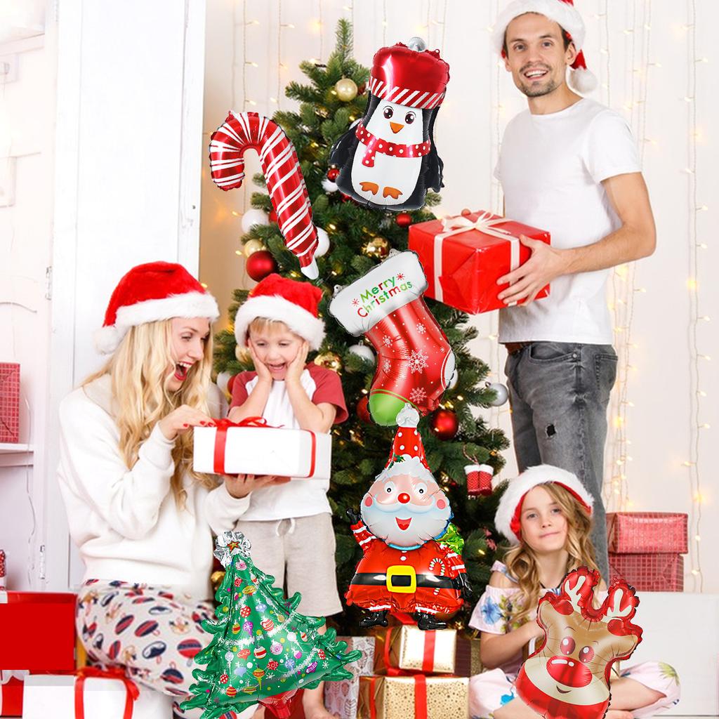 6pcs/set 16 inch mini Christmas balloon set, Christmas decoration, Christmas gift balloon