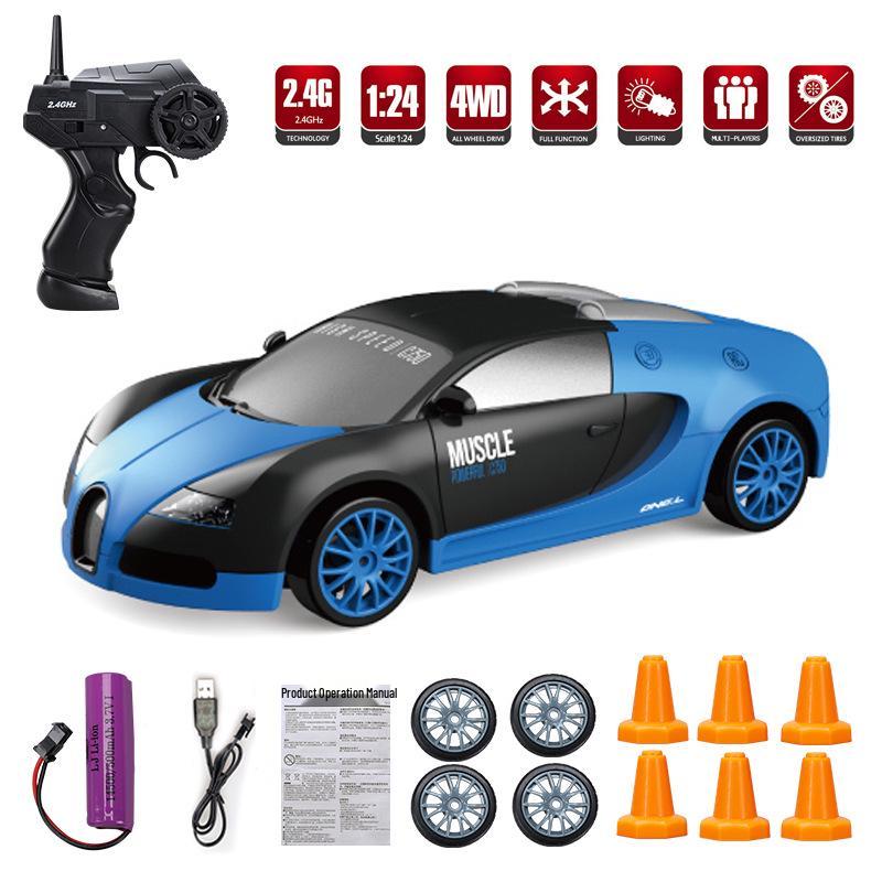 1:24 High-Speed RC Drift Car AE86 - Rechargeable Electric Four-Wheel Drive Toy for Kids