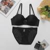 Cross-Border Girls' Embroidered Butterfly Underwire Lingerie Set - Stylish, Non-Slip Panties & Sexy Bra