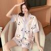 South East Asia bubble cotton pajamas girls summer short-sleeved shorts 1011 cartoon loungewear suit new