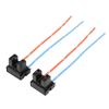 Pair H7 Headlight Bulb Repair Socket Connector Wiring Harness Red Copper Heat Resistance