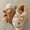 Cartoon Cotton Non-Slip Slippers for Women, Cozy Winter Home Shoes, Durable Closed-Heel Warm Footwear for Autumn & Winter.