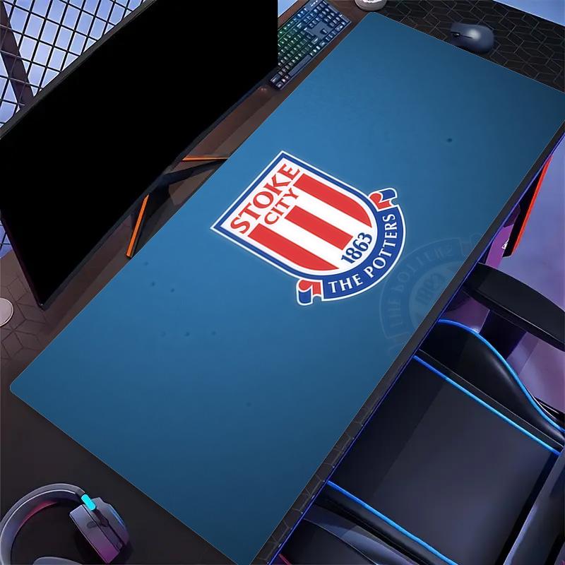 Stoke City F.C Print Cushion Non-slip Laptop Tablet Big Mousepad XXL Mat Mini PC Playmat With Lock edge