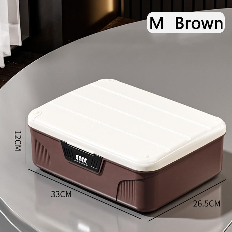 Large Capacity Password Storage Box for Home Use, Privacy File Certificate Layered Storage Box, Student Dormitory with Lock Stor