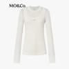 MO&Co. Wool Blend U-Neck Thin Top
