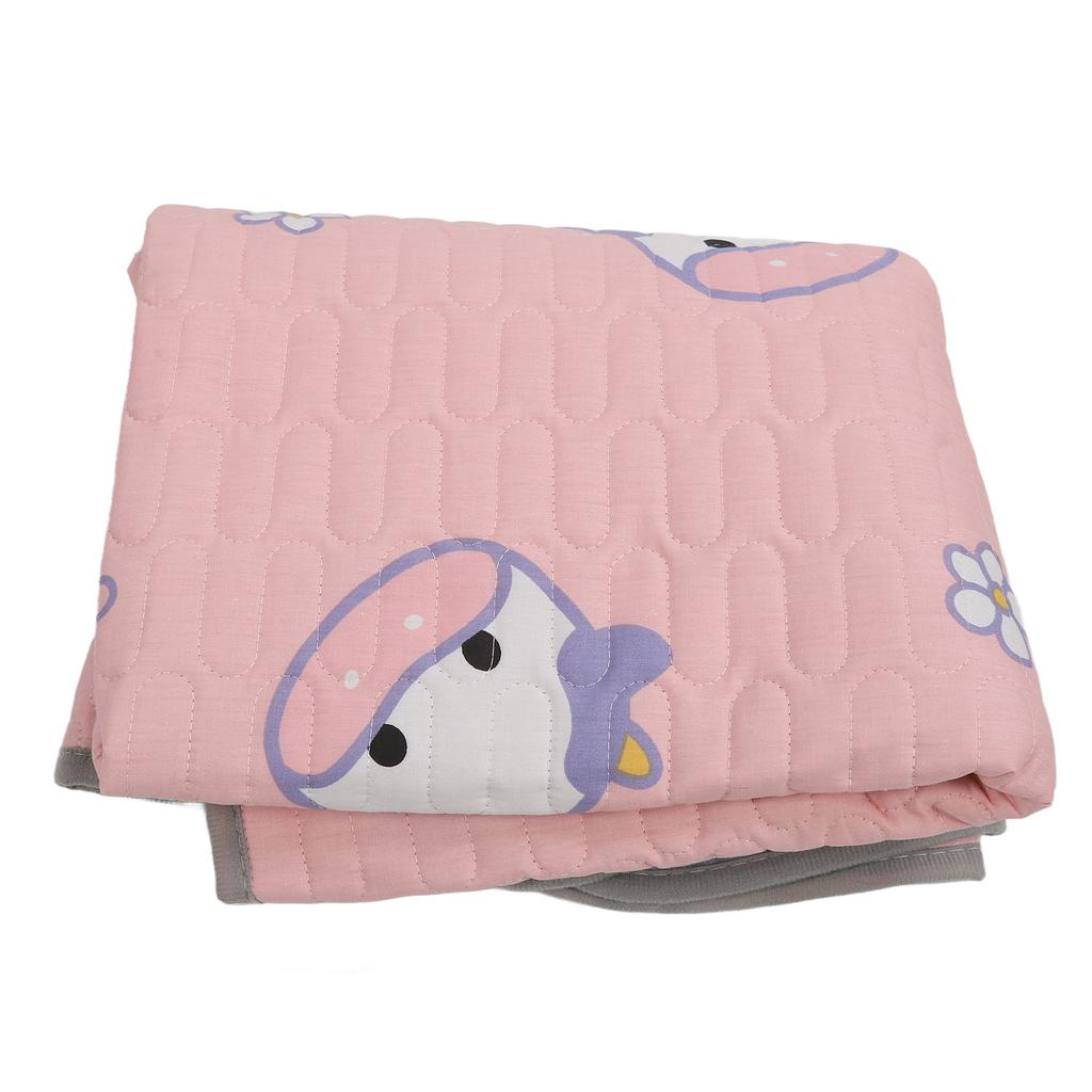 Waterproof Urine Mat Washable Absorbency Cartoon Menstrual Urine Pee Pad 39.4 X 47.2in