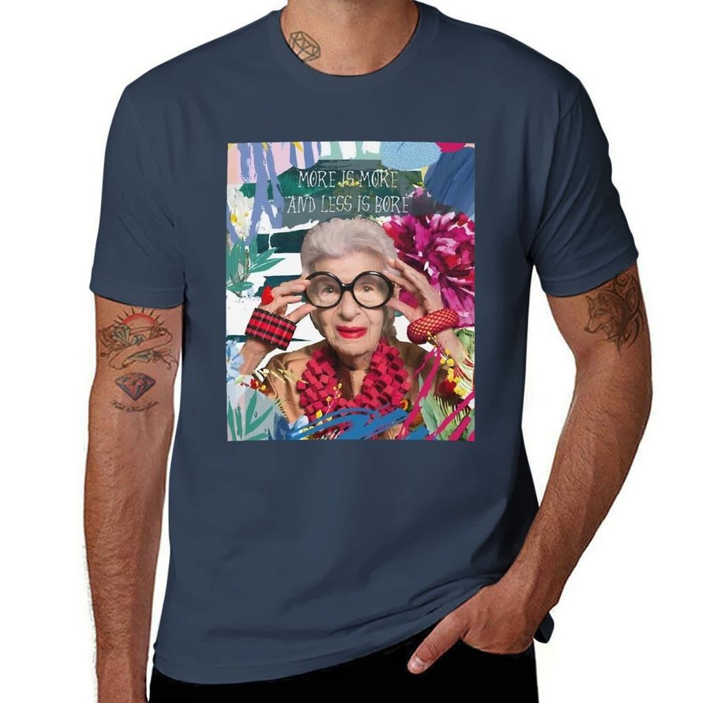 Iris Apfel T-Shirt Man T Shirt Summer Graphic T Shirts for Man T Shirts for Man Cotton T-Shirt