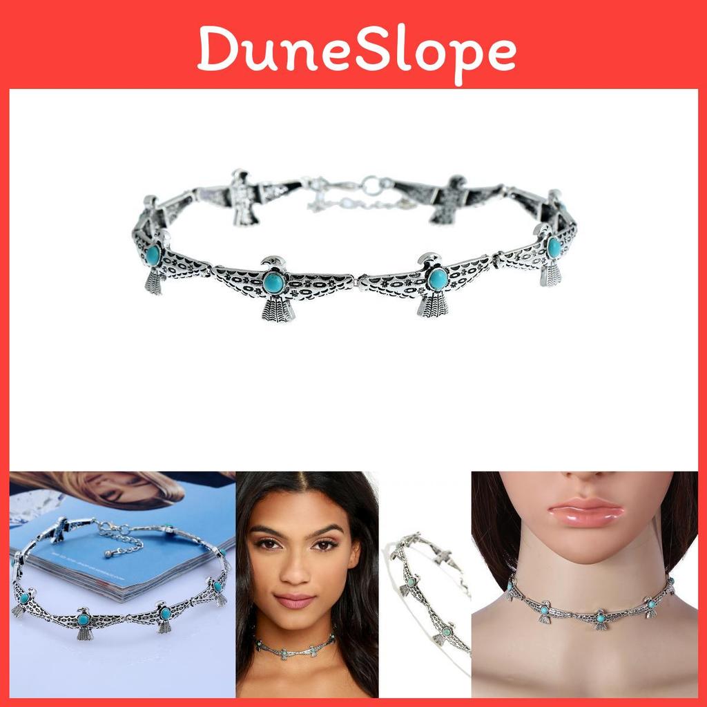 Collier Géométrique Bohème Bohémien avec Motif d'Oiseau Décor en Turquoise Artificielle Pour Femmes Bijoux de Mode